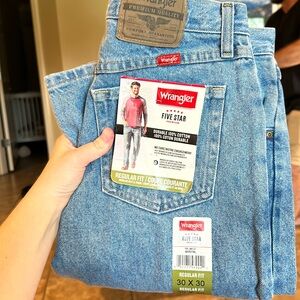 Mens Wrangler five star premium jeans regular fit 30x30